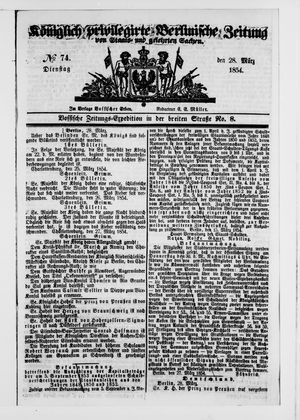 Königlich privilegirte Berlinische Zeitung von Staats- und gelehrten Sachen vom 28.03.1854