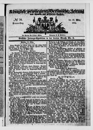 Königlich privilegirte Berlinische Zeitung von Staats- und gelehrten Sachen vom 30.03.1854
