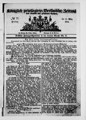 Königlich privilegirte Berlinische Zeitung von Staats- und gelehrten Sachen vom 31.03.1854