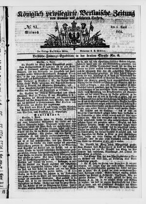 Königlich privilegirte Berlinische Zeitung von Staats- und gelehrten Sachen vom 05.04.1854