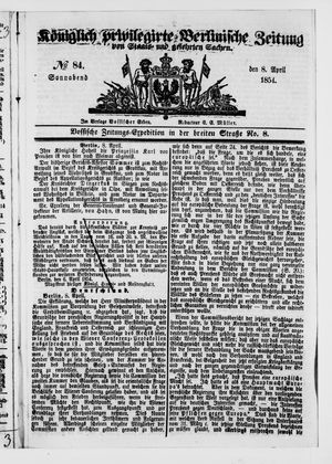 Königlich privilegirte Berlinische Zeitung von Staats- und gelehrten Sachen on Apr 8, 1854