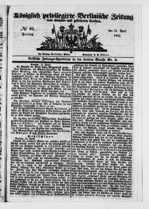 Königlich privilegirte Berlinische Zeitung von Staats- und gelehrten Sachen vom 21.04.1854