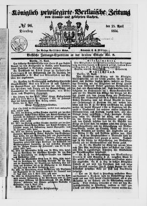 Königlich privilegirte Berlinische Zeitung von Staats- und gelehrten Sachen on Apr 25, 1854