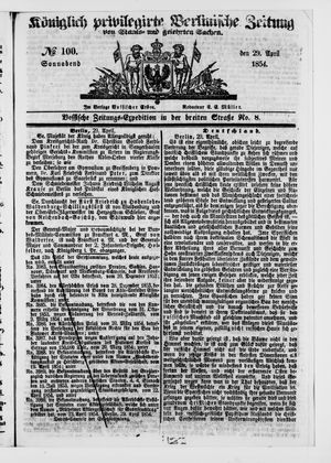 Königlich privilegirte Berlinische Zeitung von Staats- und gelehrten Sachen vom 29.04.1854