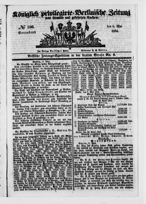 Königlich privilegirte Berlinische Zeitung von Staats- und gelehrten Sachen on May 6, 1854