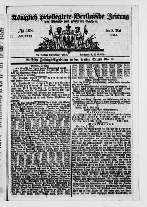 Königlich privilegirte Berlinische Zeitung von Staats- und gelehrten Sachen vom 09.05.1854