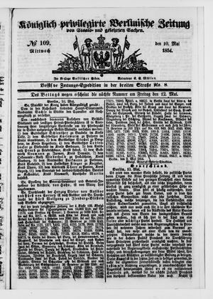 Königlich privilegirte Berlinische Zeitung von Staats- und gelehrten Sachen vom 10.05.1854