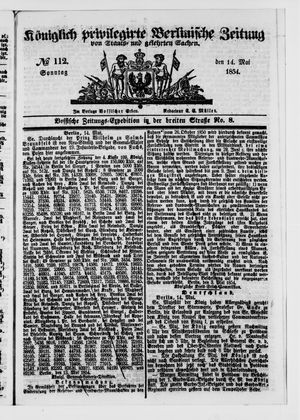 Königlich privilegirte Berlinische Zeitung von Staats- und gelehrten Sachen vom 14.05.1854