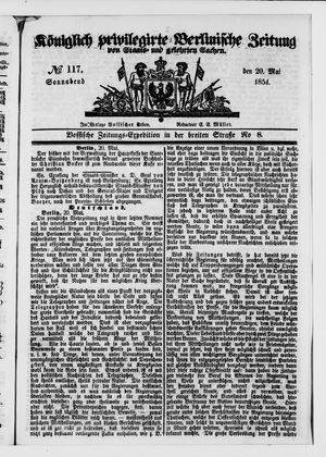 Königlich privilegirte Berlinische Zeitung von Staats- und gelehrten Sachen vom 20.05.1854