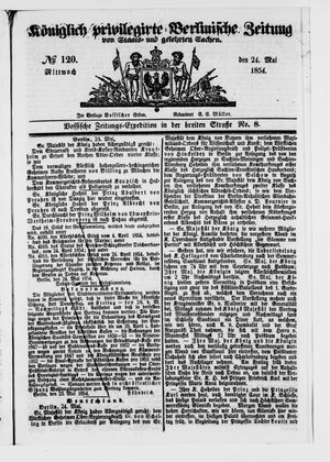 Königlich privilegirte Berlinische Zeitung von Staats- und gelehrten Sachen on May 24, 1854