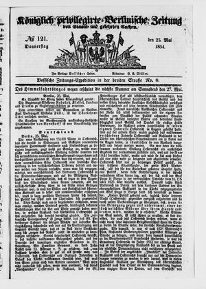 Königlich privilegirte Berlinische Zeitung von Staats- und gelehrten Sachen vom 25.05.1854