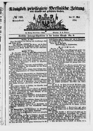 Königlich privilegirte Berlinische Zeitung von Staats- und gelehrten Sachen vom 27.05.1854