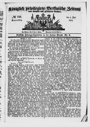 Königlich privilegirte Berlinische Zeitung von Staats- und gelehrten Sachen vom 06.07.1854