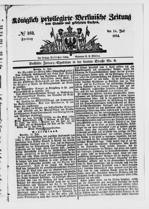 Königlich privilegirte Berlinische Zeitung von Staats- und gelehrten Sachen vom 14.07.1854