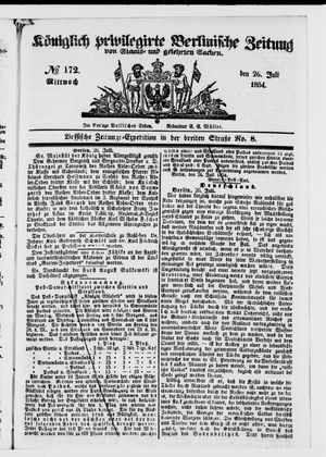 Königlich privilegirte Berlinische Zeitung von Staats- und gelehrten Sachen vom 26.07.1854