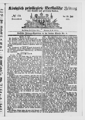 Königlich privilegirte Berlinische Zeitung von Staats- und gelehrten Sachen vom 29.07.1854