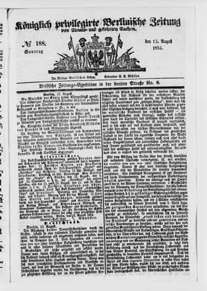 Königlich privilegirte Berlinische Zeitung von Staats- und gelehrten Sachen on Aug 13, 1854