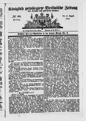 Königlich privilegirte Berlinische Zeitung von Staats- und gelehrten Sachen vom 25.08.1854