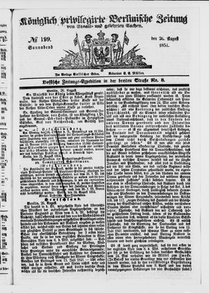 Königlich privilegirte Berlinische Zeitung von Staats- und gelehrten Sachen on Aug 26, 1854