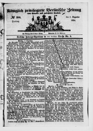Königlich privilegirte Berlinische Zeitung von Staats- und gelehrten Sachen vom 08.12.1854