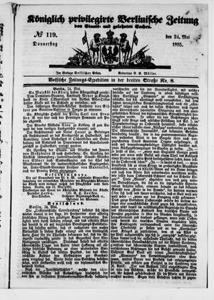 Königlich privilegirte Berlinische Zeitung von Staats- und gelehrten Sachen vom 24.05.1855