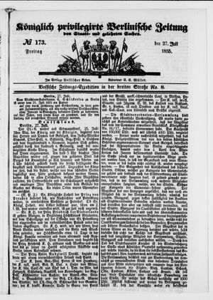 Königlich privilegirte Berlinische Zeitung von Staats- und gelehrten Sachen vom 27.07.1855