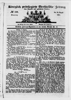 Königlich privilegirte Berlinische Zeitung von Staats- und gelehrten Sachen on Aug 26, 1855