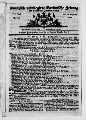 Königlich privilegirte Berlinische Zeitung von Staats- und gelehrten Sachen on Dec 28, 1855