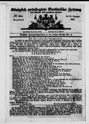 Königlich privilegirte Berlinische Zeitung von Staats- und gelehrten Sachen on Dec 29, 1855