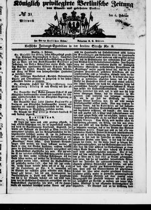Königlich privilegirte Berlinische Zeitung von Staats- und gelehrten Sachen on Feb 6, 1856