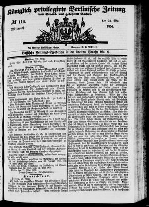 Königlich privilegirte Berlinische Zeitung von Staats- und gelehrten Sachen vom 21.05.1856