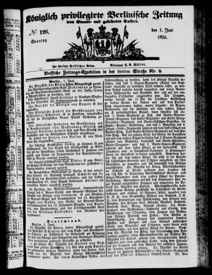 Königlich privilegirte Berlinische Zeitung von Staats- und gelehrten Sachen vom 01.06.1856