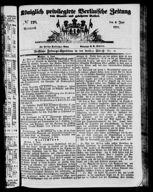 Königlich privilegirte Berlinische Zeitung von Staats- und gelehrten Sachen vom 04.06.1856