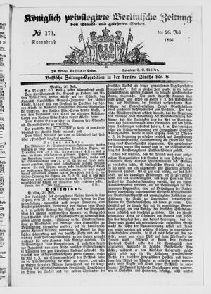 Königlich privilegirte Berlinische Zeitung von Staats- und gelehrten Sachen vom 26.07.1856