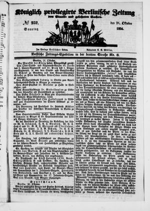 Königlich privilegirte Berlinische Zeitung von Staats- und gelehrten Sachen vom 26.10.1856
