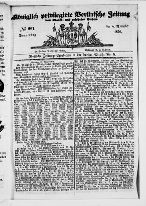 Königlich privilegirte Berlinische Zeitung von Staats- und gelehrten Sachen vom 06.11.1856