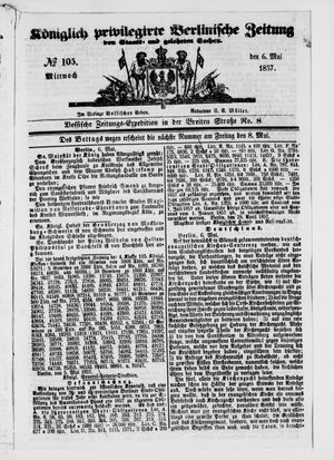 Königlich privilegirte Berlinische Zeitung von Staats- und gelehrten Sachen vom 06.05.1857