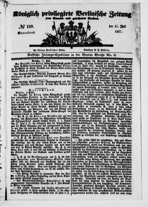 Königlich privilegirte Berlinische Zeitung von Staats- und gelehrten Sachen vom 11.07.1857
