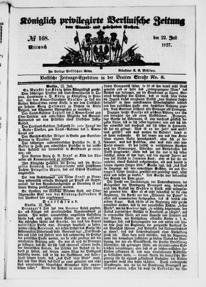 Königlich privilegirte Berlinische Zeitung von Staats- und gelehrten Sachen vom 22.07.1857