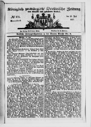 Königlich privilegirte Berlinische Zeitung von Staats- und gelehrten Sachen vom 25.07.1857