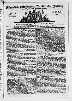 Königlich privilegirte Berlinische Zeitung von Staats- und gelehrten Sachen vom 28.07.1857