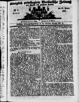 Königlich privilegirte Berlinische Zeitung von Staats- und gelehrten Sachen on Jan 10, 1858