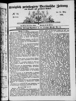 Königlich privilegirte Berlinische Zeitung von Staats- und gelehrten Sachen on Mar 26, 1858