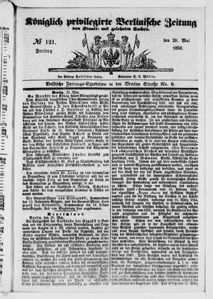 Königlich privilegirte Berlinische Zeitung von Staats- und gelehrten Sachen vom 28.05.1858
