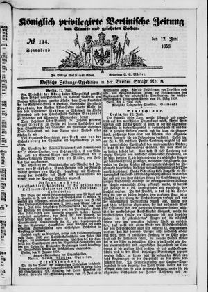 Königlich privilegirte Berlinische Zeitung von Staats- und gelehrten Sachen on Jun 12, 1858