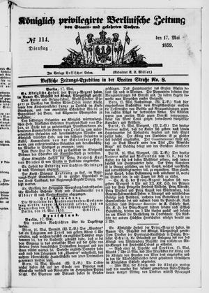 Königlich privilegirte Berlinische Zeitung von Staats- und gelehrten Sachen vom 17.05.1859