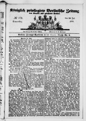 Königlich privilegirte Berlinische Zeitung von Staats- und gelehrten Sachen on Jul 28, 1859