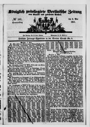 Königlich privilegirte Berlinische Zeitung von Staats- und gelehrten Sachen vom 02.05.1861