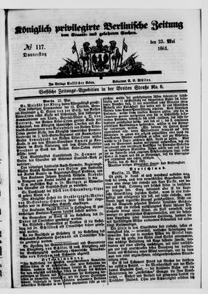 Königlich privilegirte Berlinische Zeitung von Staats- und gelehrten Sachen vom 23.05.1861