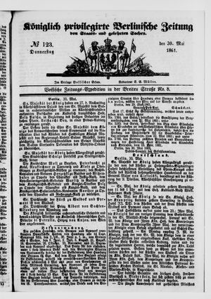 Königlich privilegirte Berlinische Zeitung von Staats- und gelehrten Sachen on May 30, 1861